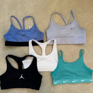Nike Sports Bra Collection size YS - Blue, Purple, Black, White, Teal